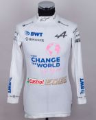 Esteban Ocon Used Alpine F1 Team Nomex Top