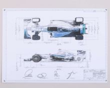Mercedes-AMG Petronas F1 Team 2015 Signed Technical Drawing