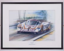 “JAGUAR VICTORY” by Alan Fearnley Framed Print
