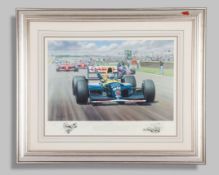 Nigel Mansell 1992 Williams Signed Limited Edition Framed Silverstone GP “Victory” Print