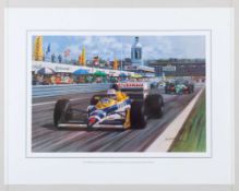 1988 Nigel Mansell Williams Hockenheim Grand Prix Print by Michael Turner
