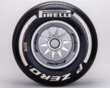 Mark Webber 2012 Red Bull Racing White Hard Compound Used Right Rear Wheel & Tyre