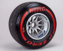 Sebastian Vettel 2013 Red Bull Racing Red Soft Compound Used Rear Left Wheel & Tyre