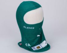 Fernando Alonso 2025 Aston Martin Aramco F1 Team Used Balaclava