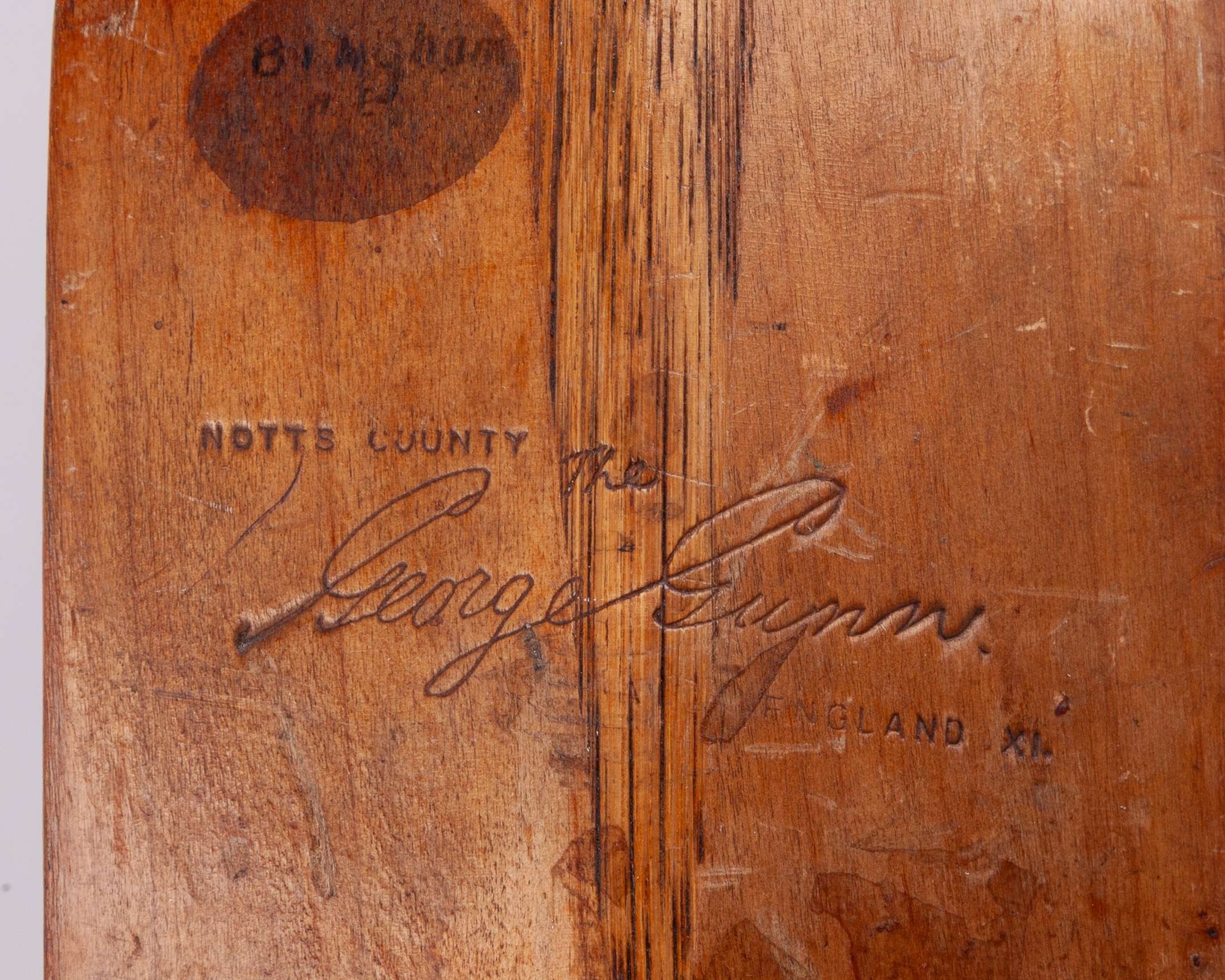 1938 Ashes: a George Gunn 1938 Ashes autographed cricket bat - Image 6 of 8