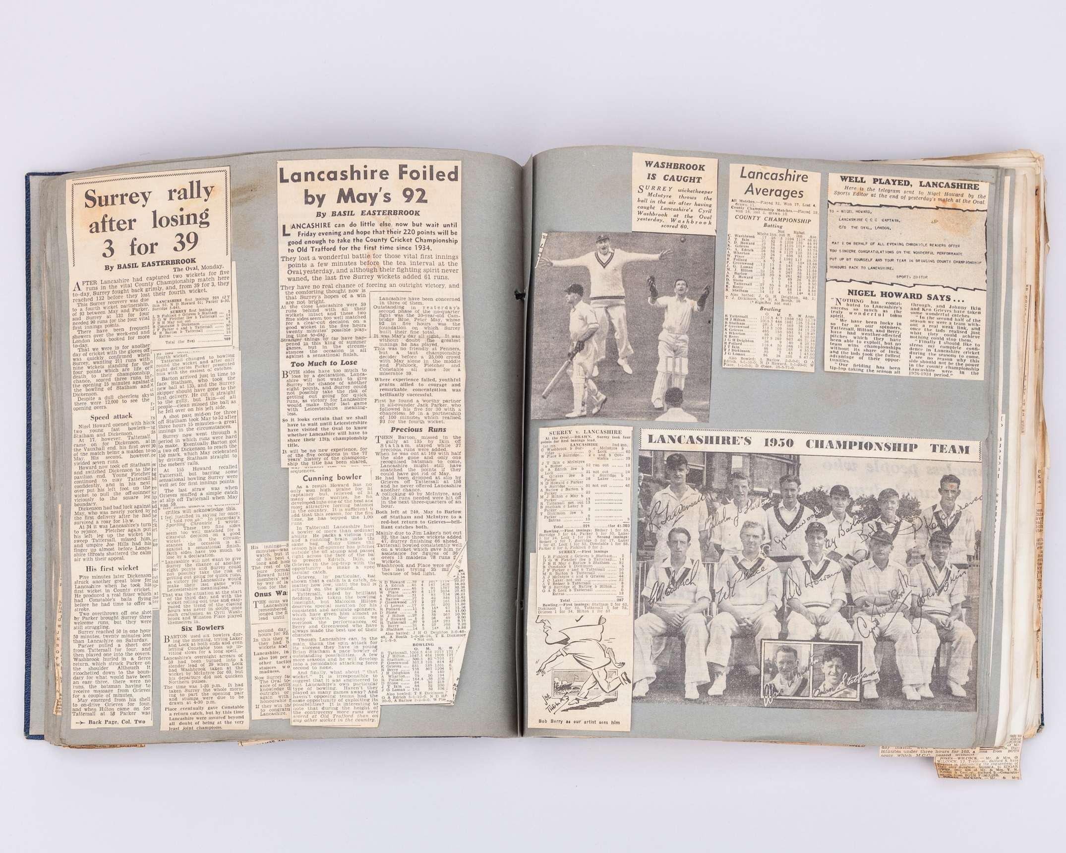Bob Berry - a collection of cricket memorabilia including mounted cricket ball&nbsp; - Image 5 of 26