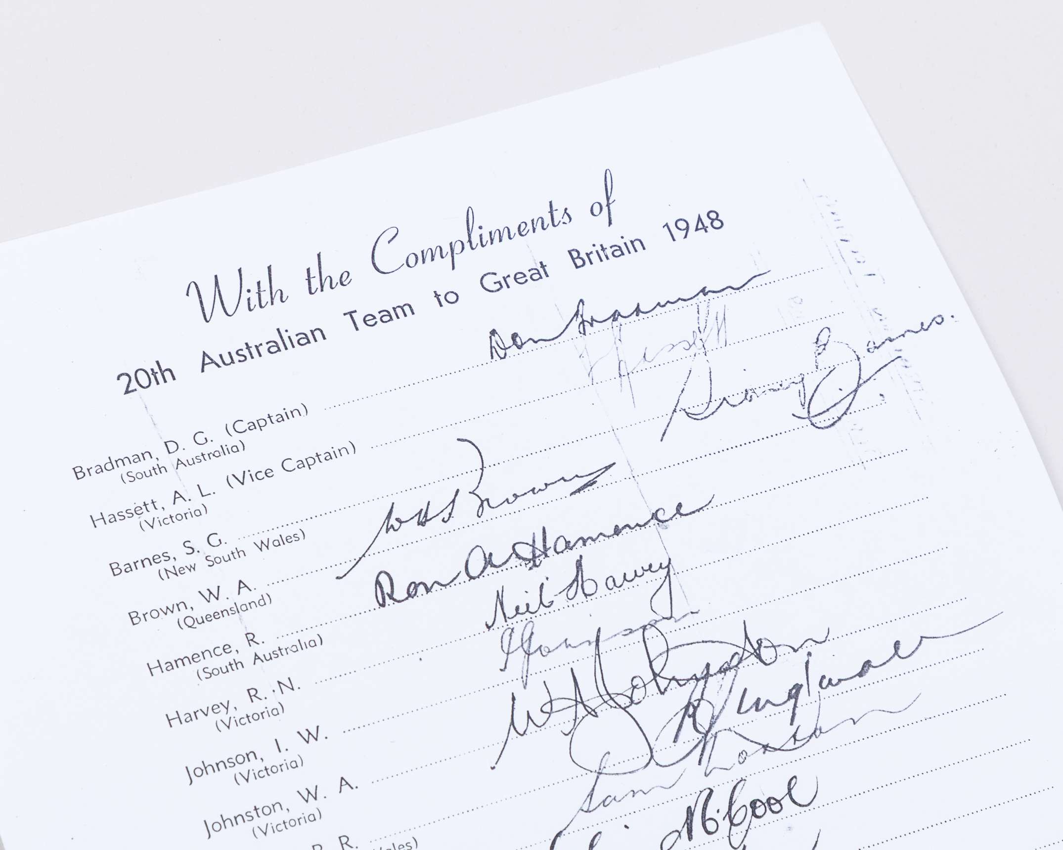 An autograph cricket scrap book starting from the 1930s - Image 8 of 9