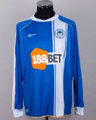 Emmerson Boyce blue No.17 Wigan Athletic v. Tottenham Hotspur match worn shirt, 2011