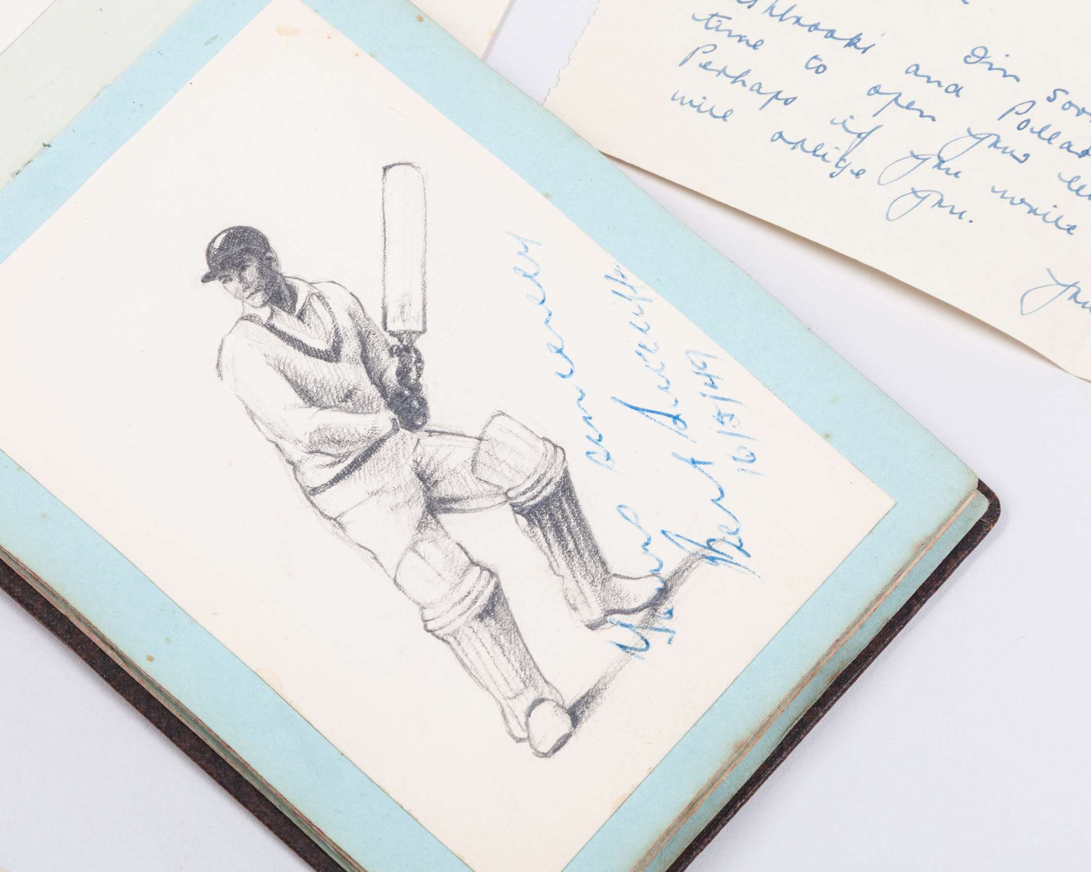 A cricket autograph album, 1940s/50s containing numerous team and individual autographs - Image 5 of 7