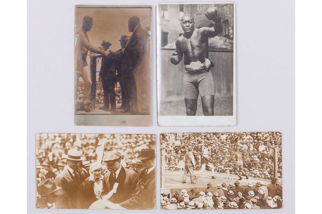 A sepia-toned photograph of boxer Jack Johnson - Image 2 of 7