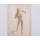 A sepia-toned photograph of boxer Jack Johnson - Image 1 of 7