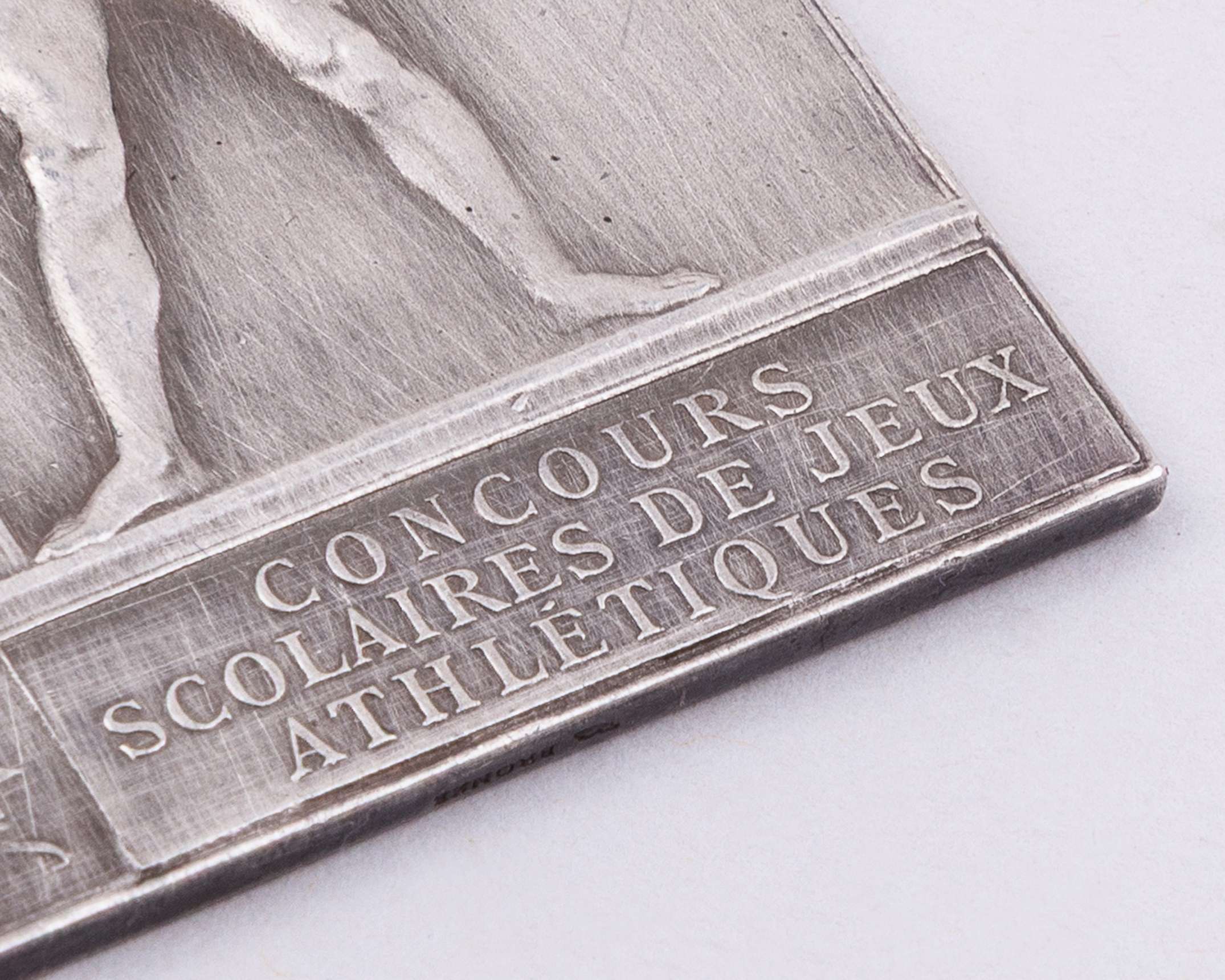 Paris 1900 Olympic Games winner's medal plaque, designed by F. Vernon - Image 4 of 4