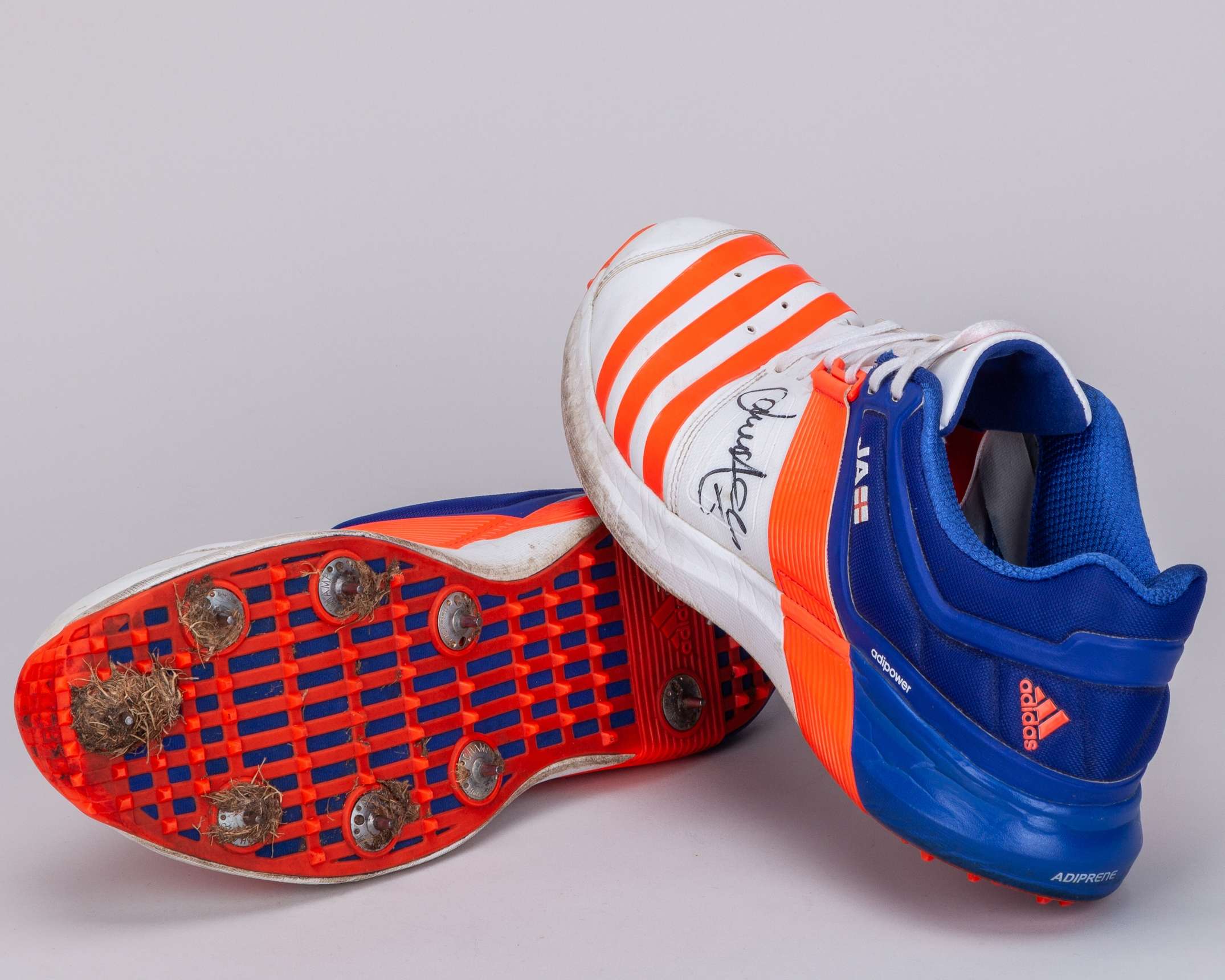 James Anderson Adidas Adipower Lancashire County Cricket match worn autographed spikes - Image 2 of 10