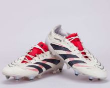 Casemiro white, black and red Adidas Predator worn football boots, 2024-25