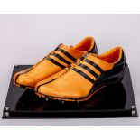 Dwain Chambers autographed Adidas Demolisher World Athletic Championship worn spikes, 2009