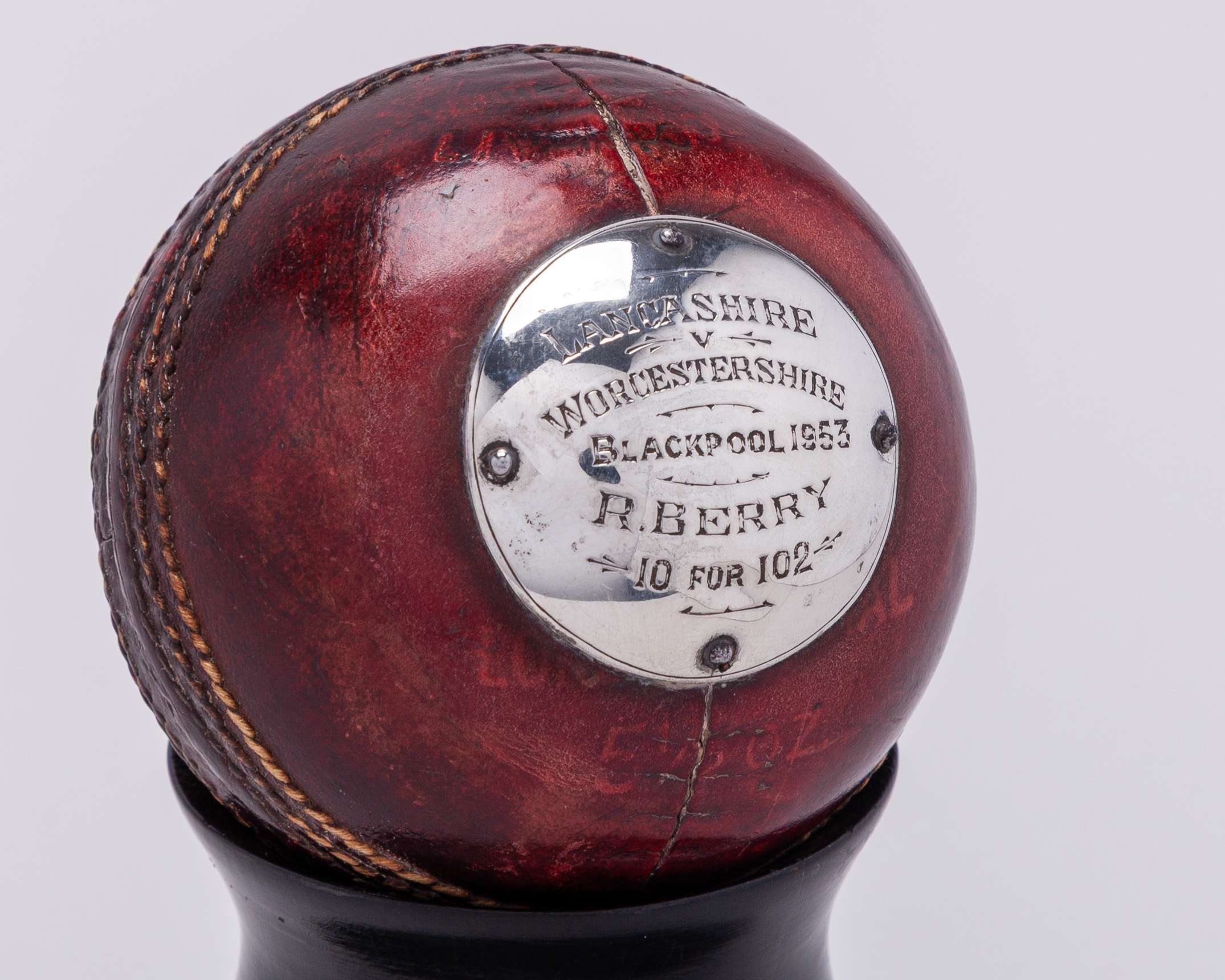 Bob Berry - a collection of cricket memorabilia including mounted cricket ball&nbsp; - Image 22 of 26