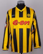 Lars Ricken yellow No.18 Borussia Dortmund v. Energie Cottbus long-sleeved shirt, 2000-02
