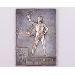 Paris 1900 Olympic Games presentation plaque, designed by F. Vernon