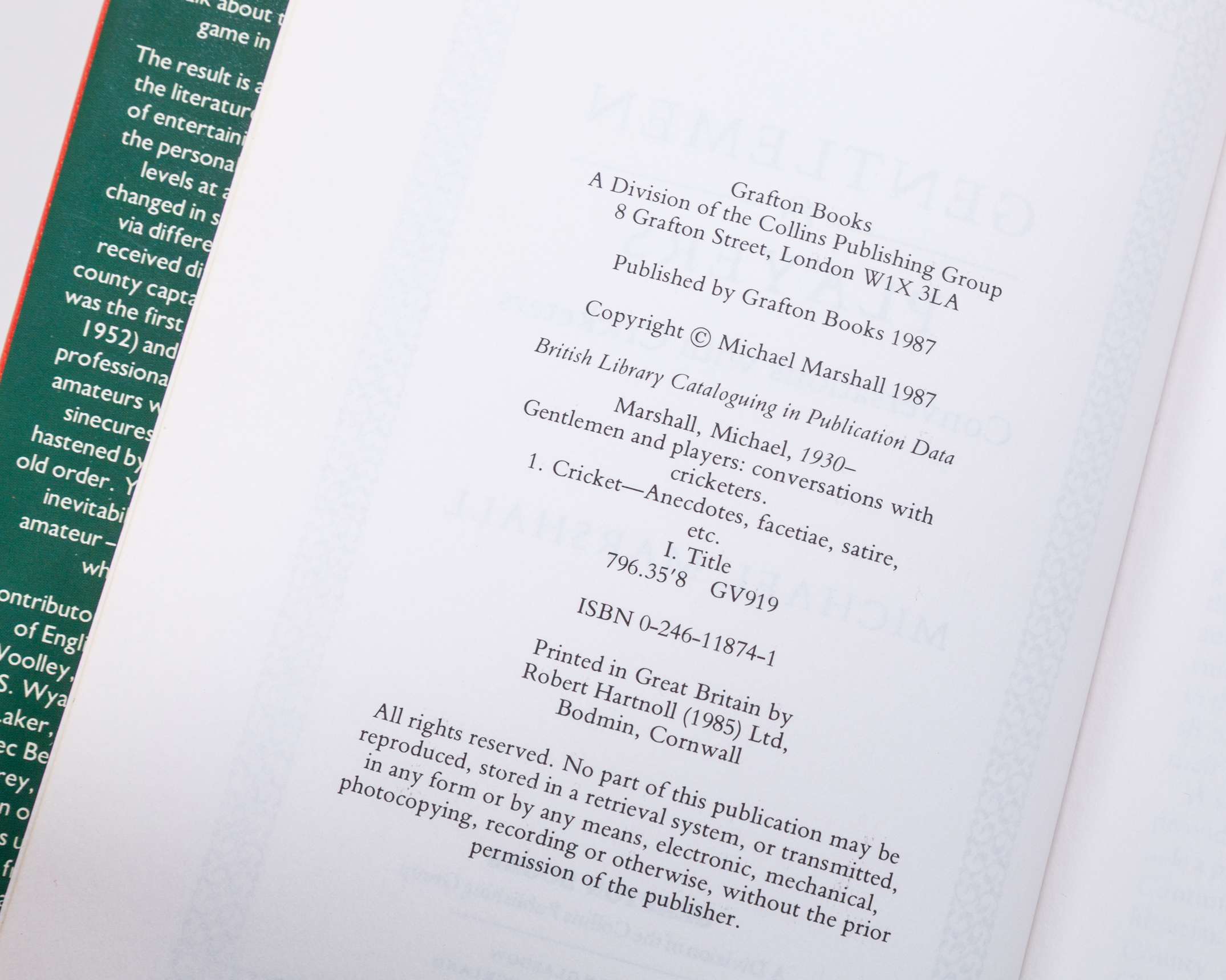 Gentlemen and Players by Michael Marshall - Image 7 of 9