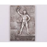 Paris 1900 Olympic Games winner's medal plaque, designed by F. Vernon