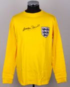 Gordon Banks autographed yellow England replica long-sleeved shirt