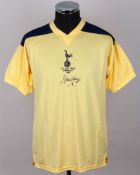 Glenn Hoddle autographed yellow Tottenham Hotspur 1982 F.A.Cup Final replica shirt