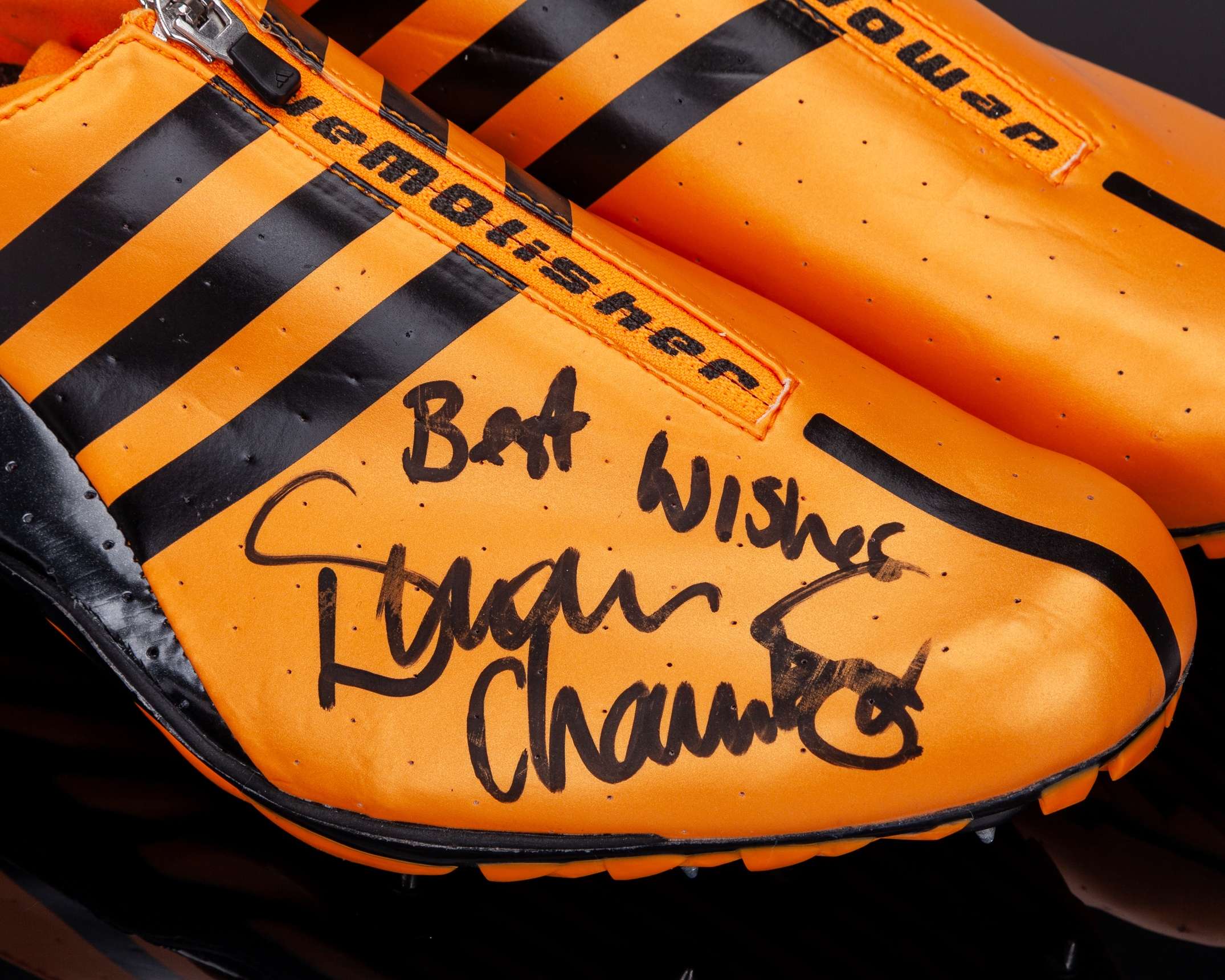 Dwain Chambers autographed Adidas Demolisher World Athletic Championship worn spikes, 2009 - Image 7 of 8
