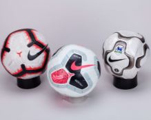 White, black and pink Nike Merlin Premier League official match ball, 2019-20