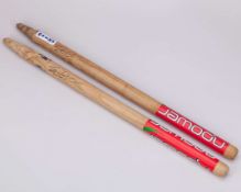 Two Ryan Sidebottom autographed Test cricket stumps