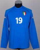 Blue No.19 Italy long-sleeved shirt, 2000-02