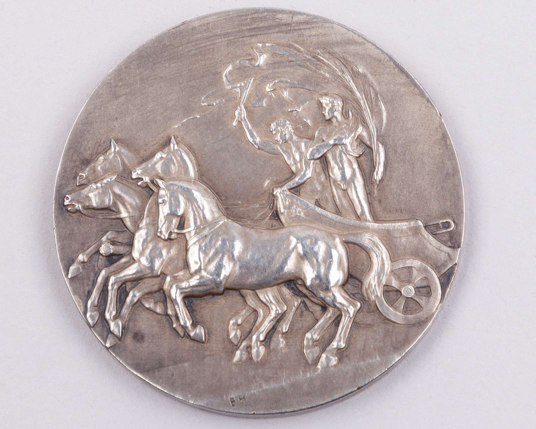 A London 1908 Olympic Games participant's medal, designed by Bertram Mackennal - Image 2 of 4