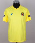 Carlos Tomas yellow No.30 Villarreal v. Manchester City short-sleeved shirt, 2011