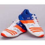 James Anderson Adidas Adipower Lancashire County Cricket match worn autographed spikes