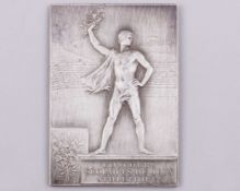 Paris 1900 Olympic Games winner's medal plaque, designed by F. Vernon