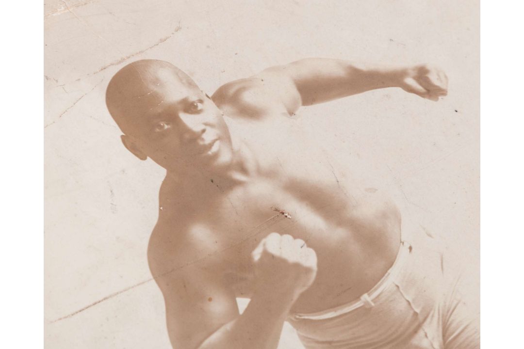A sepia-toned photograph of boxer Jack Johnson - Image 4 of 7