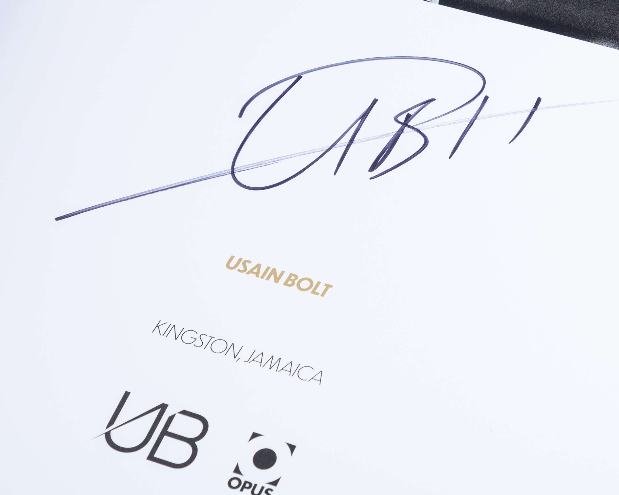 Usain Bolt an extremely rare limited edition Usain Bolt Olympic Gold Edition Opus - Image 4 of 11