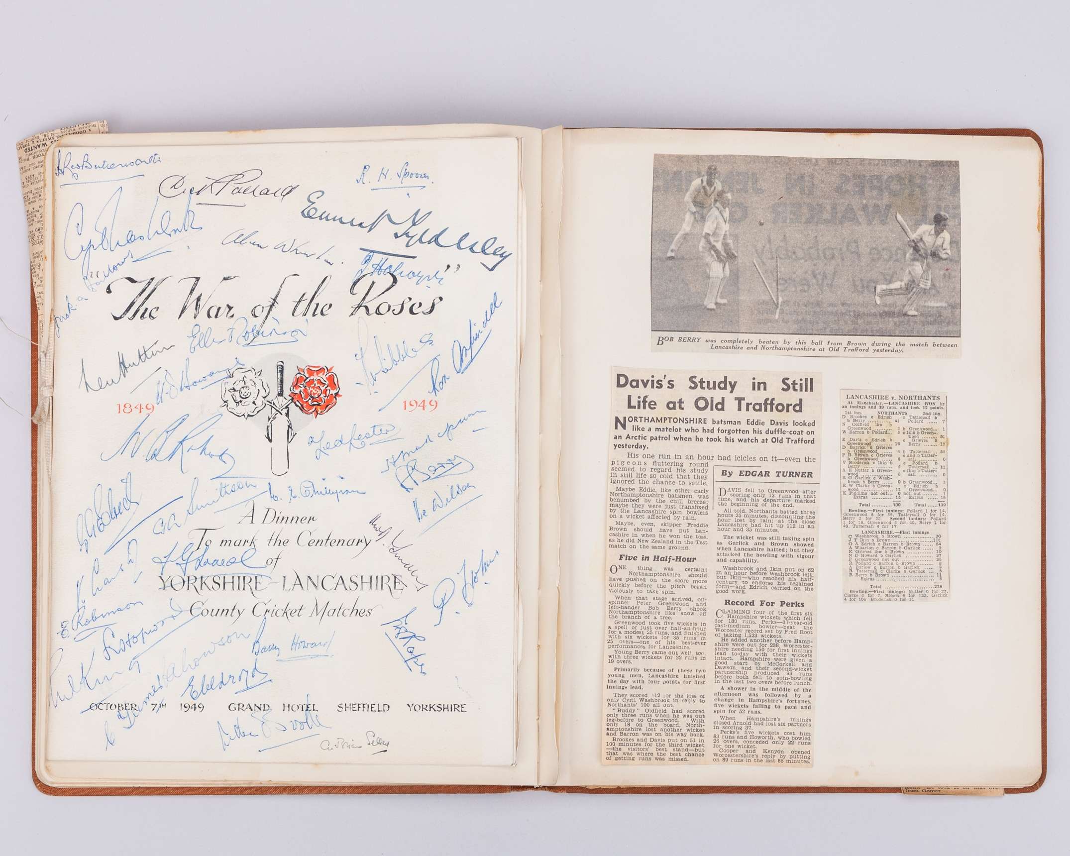 Bob Berry - a collection of cricket memorabilia including mounted cricket ball&nbsp; - Image 10 of 26