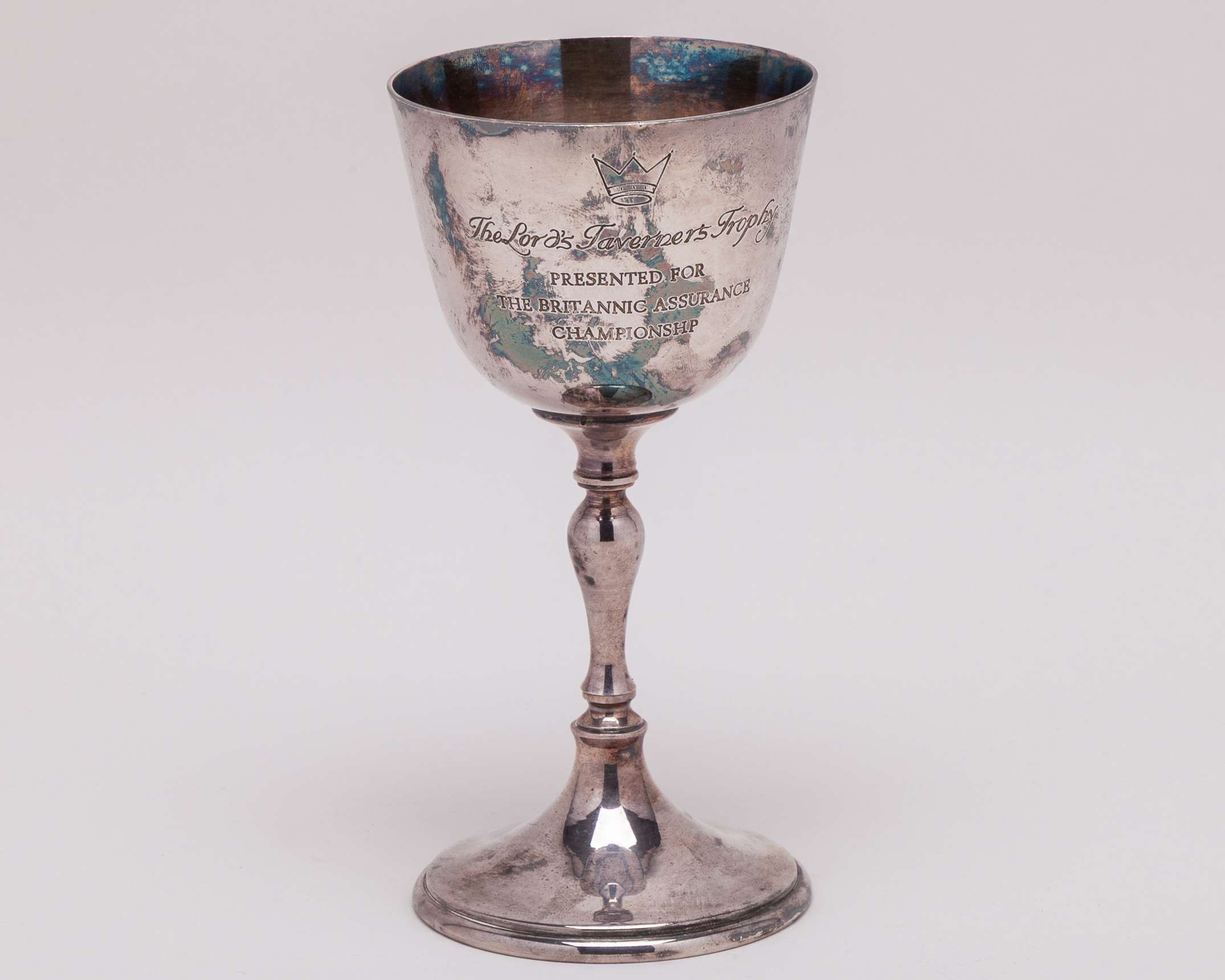 Ian Botham, a silver-plated Worcestershire C.C.C. County Champions 1988 goblet