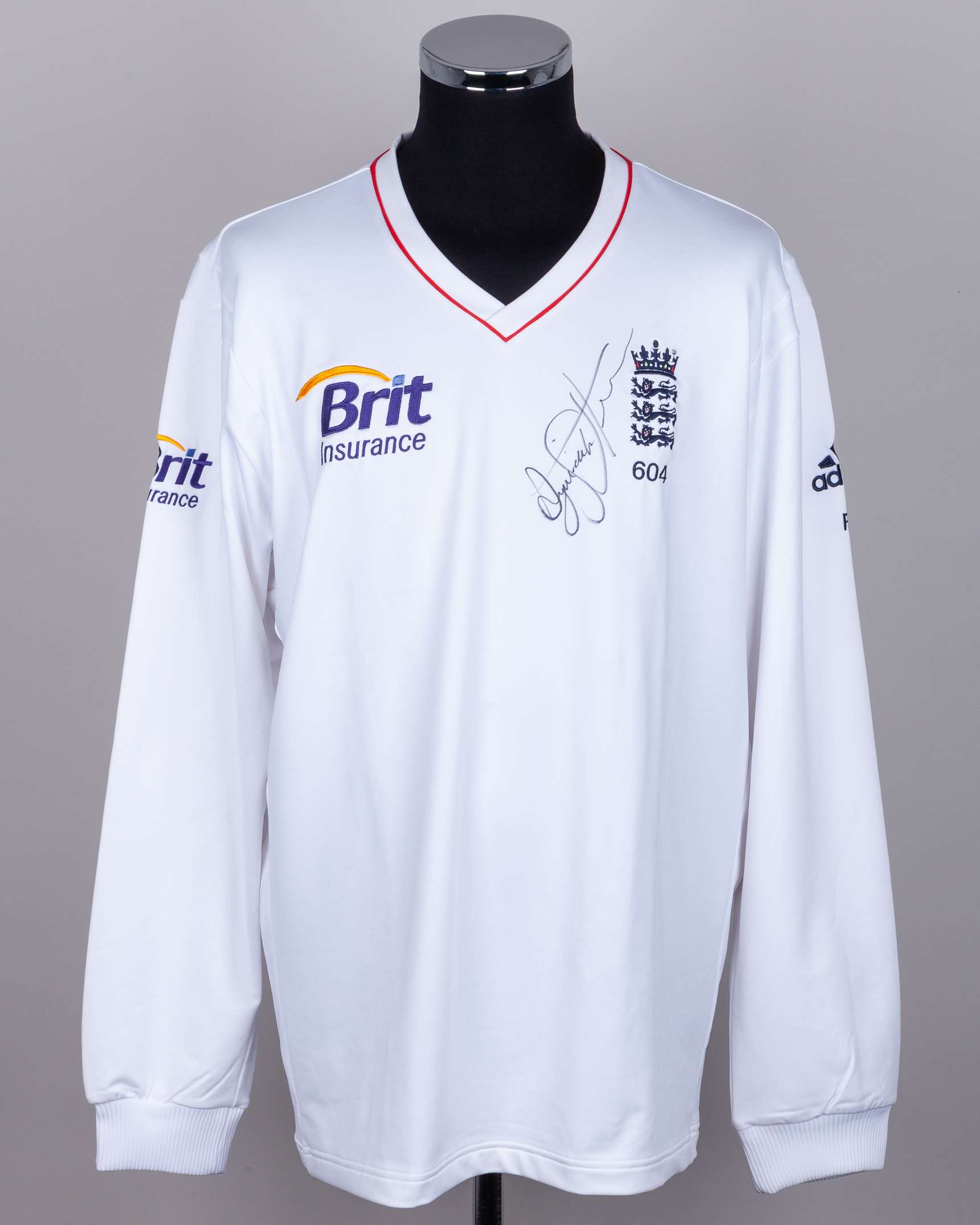 Ryan Sidebottom England autographed cricket jumper