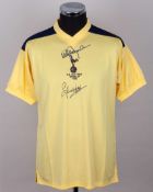 Glenn Hoddle, Steve Perryman autographed Tottenham Hotspur 1982 F.A.Cup Final replica shirt