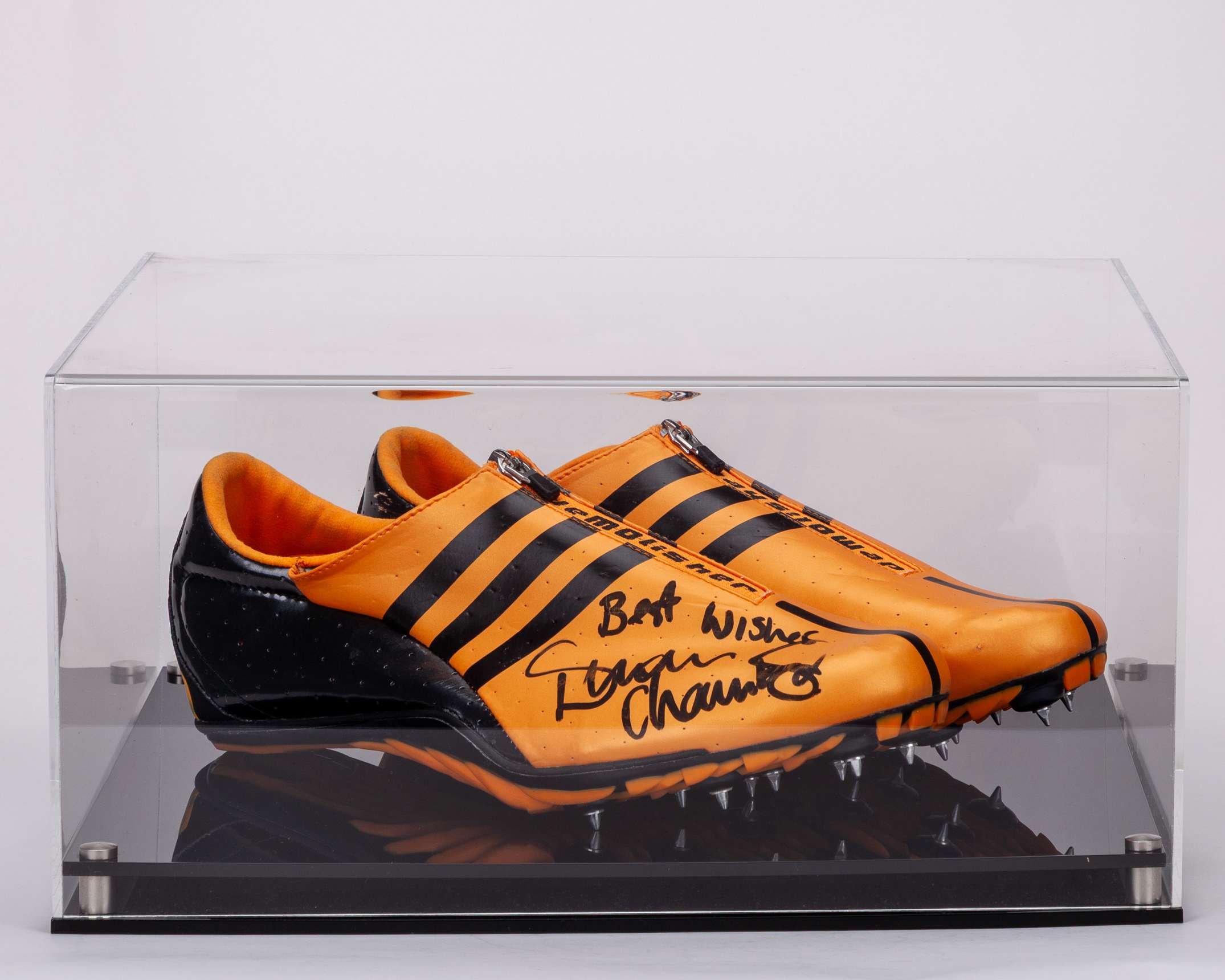 Dwain Chambers autographed Adidas Demolisher World Athletic Championship worn spikes, 2009 - Image 3 of 8