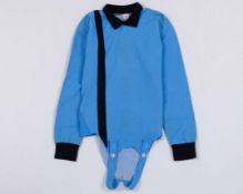 Sepp Maier sky-blue and black No.1 goalkeepers shirt, 1970s