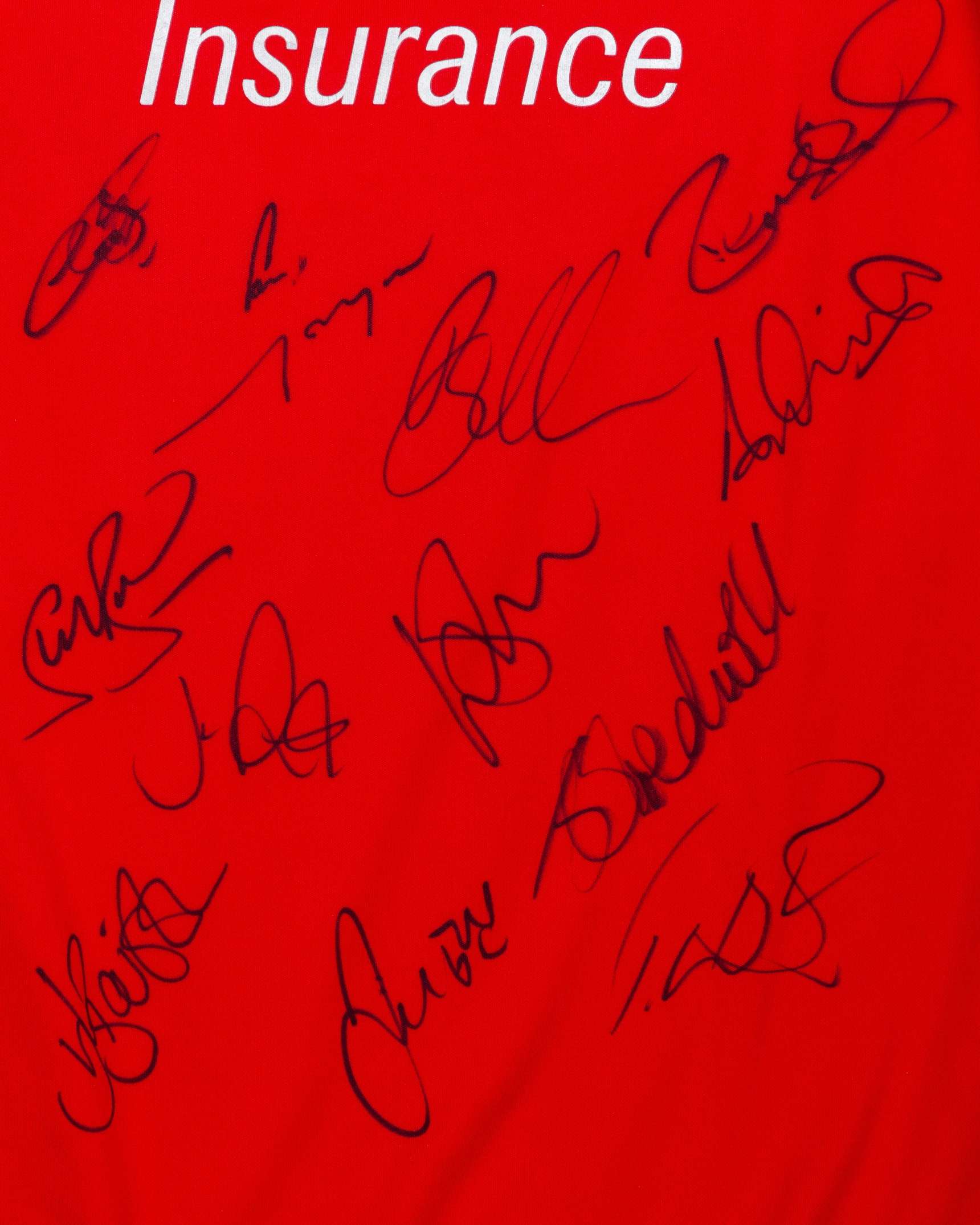 Ravi Bopara red No.42 autographed short-sleeved ODI cricket shirt, 2013 - Image 3 of 7