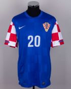 Blue, red and white No.20 Croatia v. Republic of Ireland short-sleeved shirt, 2011