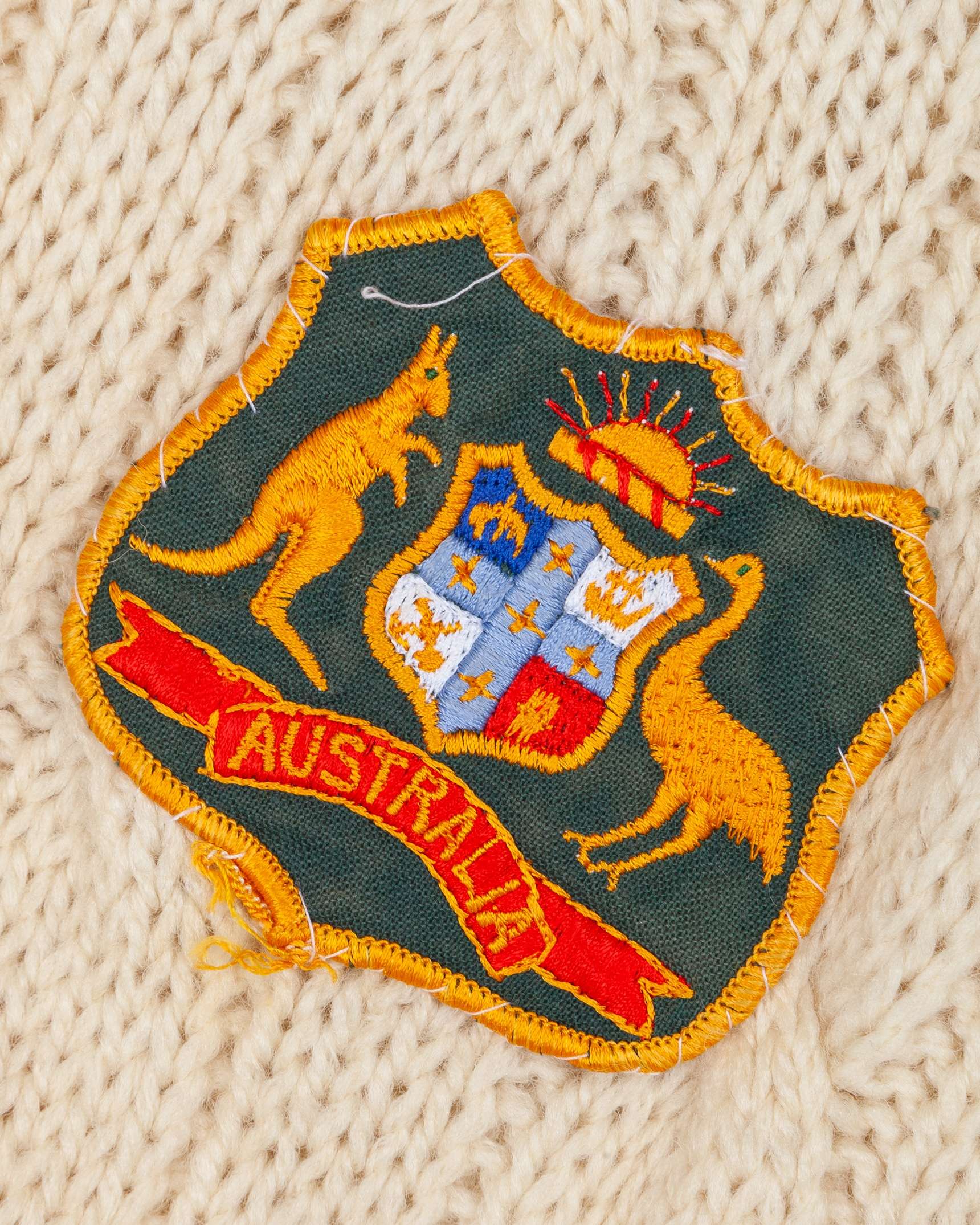 Dennis Lillee white Original Australia woollen sleeveless sweater worn by Lillee - Image 3 of 4