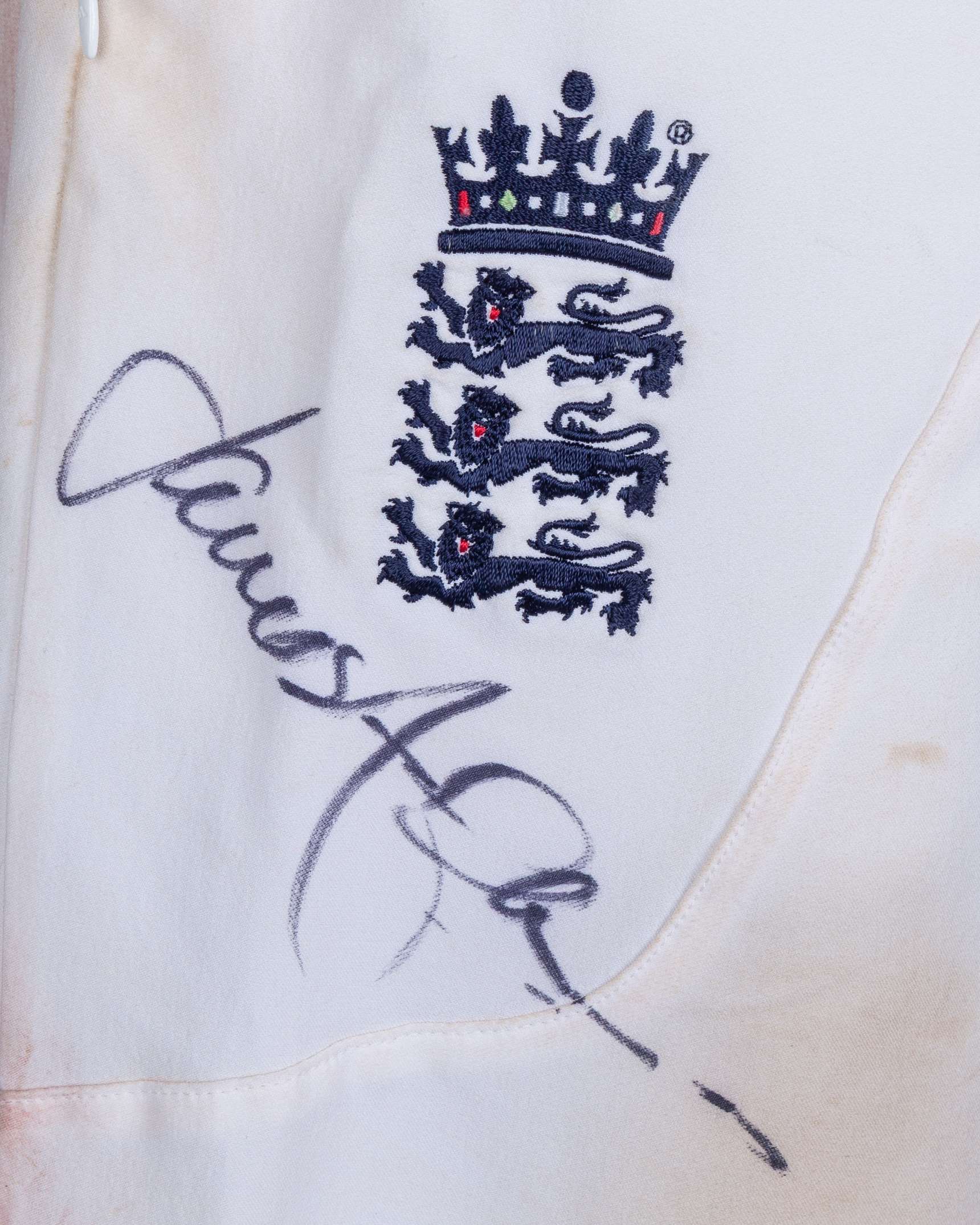 James Anderson England v. India Test series match worn autographed cricket whites, 2011 - Image 8 of 9