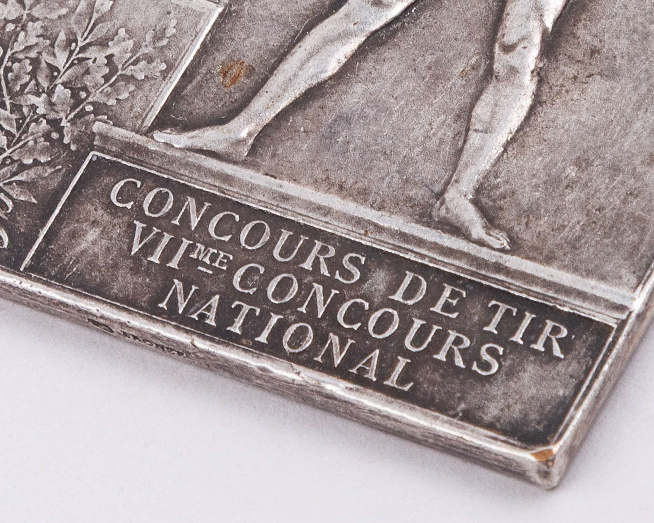 Paris 1900 Olympic Games winner's medal plaque, designed by F. Vernon - Image 3 of 3