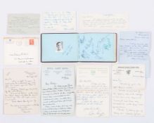 A cricket autograph album, 1940s/50s containing numerous team and individual autographs