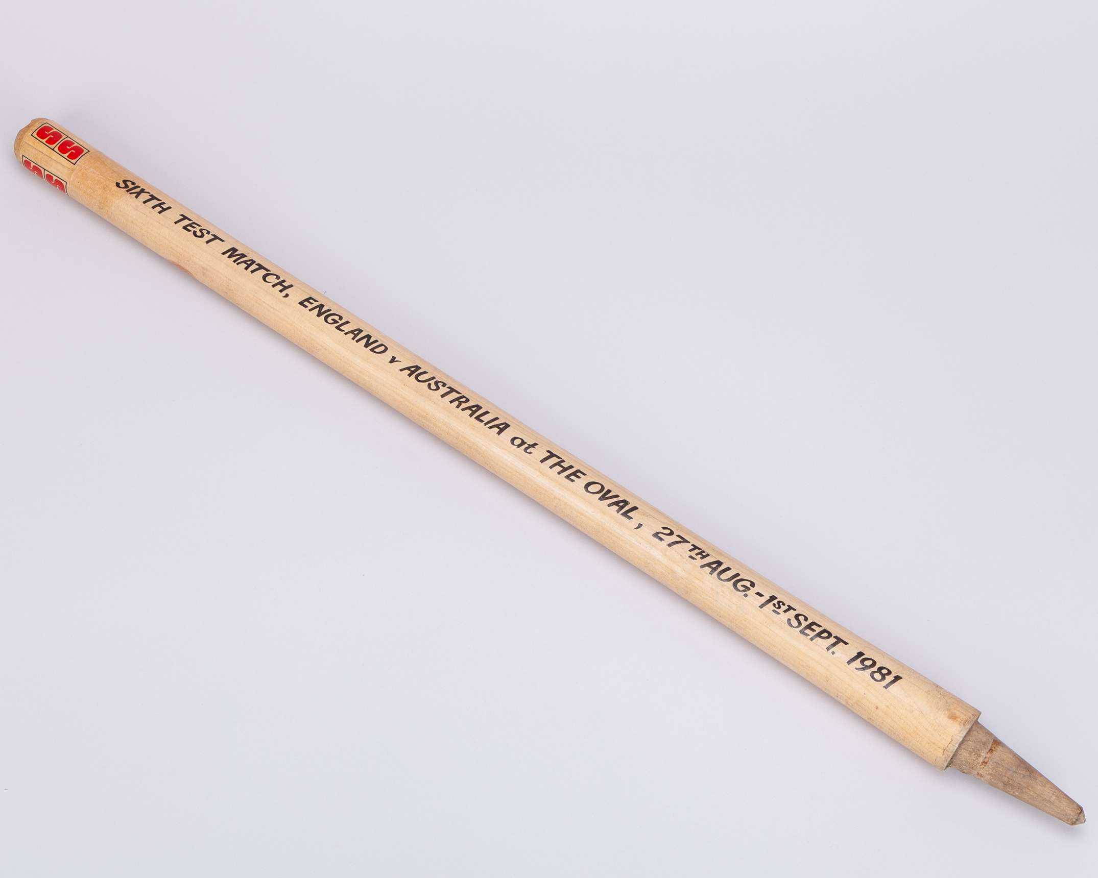 Botham's Ashes Oval Test Stump, England v Australia The Oval, 1981