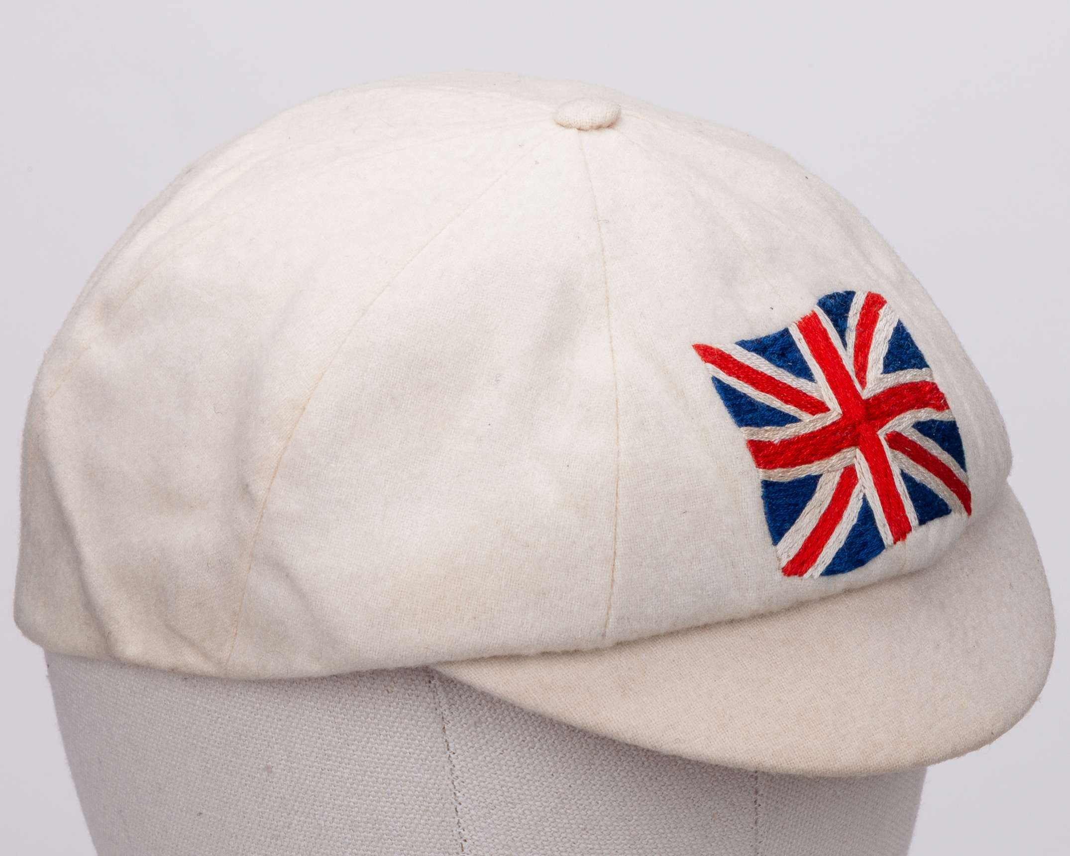 Edward Clough a&nbsp;London 1908 Olympic Games white Great Britain cap - Image 2 of 6